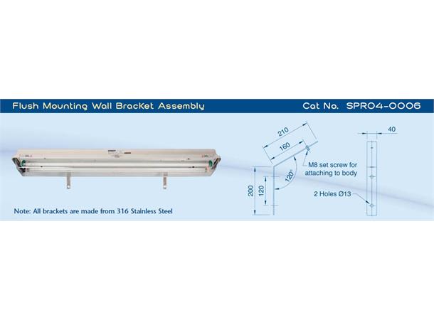 Chalmit Flush Mounted Wall Bracket Assy For PRGE Protecta