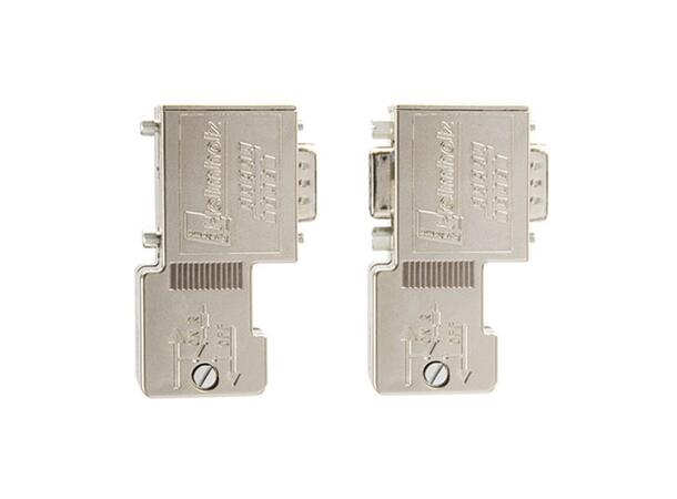 PROFIBUS Connector 90°, with prog. W/ prog. device con, screw terminals