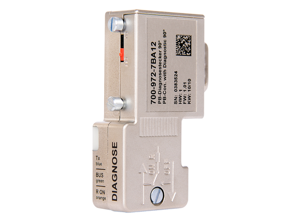 PROFIBUS Connector 90° w/ diagnostic LED W.out prog. device con, screw terminals