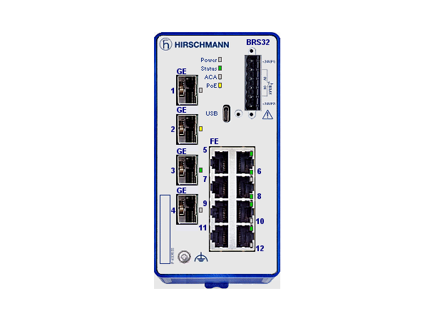 Hirschmann BOBCAT 8xFE, 4xSFP, PoE BRS32-0804OOOO-TPDU99HHSESXX.X.XX