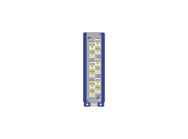 MIPP Patch panel DIN-mount 6xSC/OM1 Duplex, inc pigtails